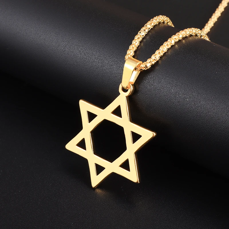 Trendy-Mogan-David-Star-Pendant-Israel-Jewish-Stainless-Steel-Chain-Star-of-David-Necklace-for-Men